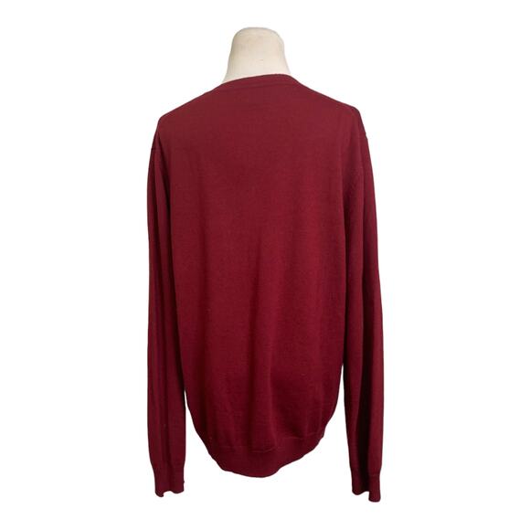 APT red v neck long sleeves sweater size XL - Picture 12 of 13